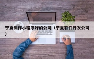 朝阳宁夏制作小程序好的公司（宁夏软件开发公司）